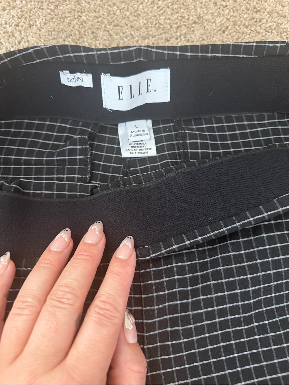ELLE Black Grid pants